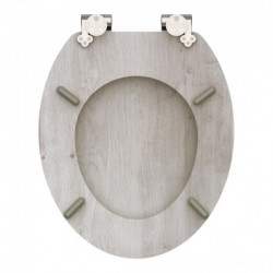 WC seat LIGHT WOOD • MDF • With soft-close mechanism • SCHÜTTE