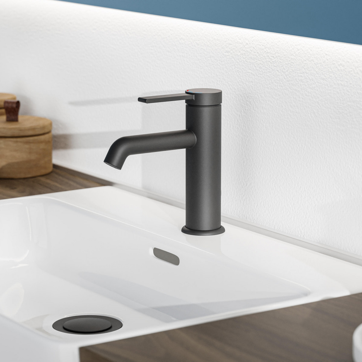 LOS ANGELES Wash basin mixer • Black matt