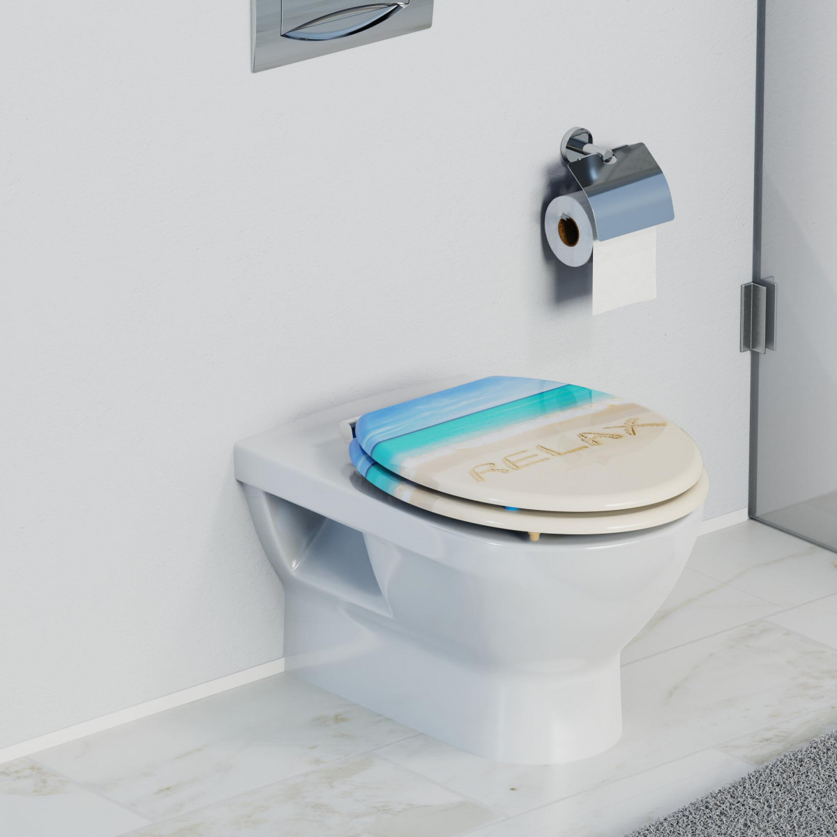 RELAX WC seat • MDF • With soft-close mechanism • SCHÜTTE