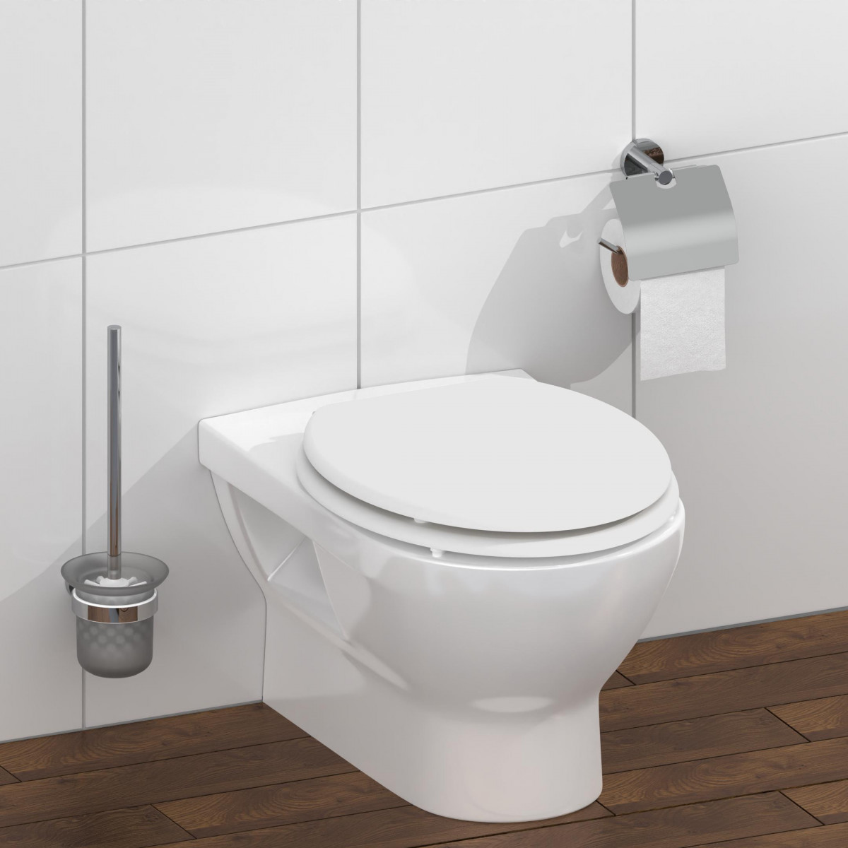 Siège WC SPIRIT WHITE • MDF • avec abaissement automatique • SCHÜTTE