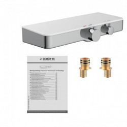 OCEAN thermostatische douchemengkraan met planchet • chroom/wit • SCHÜTTE