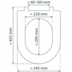 Siège WC WHITE en forme de D • Duroplast • Avec abaissement automatique • SCHÜTTE