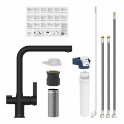AQUASTAR PRO Mitigeur Système de filtration • Noir mat • SCHÜTTE