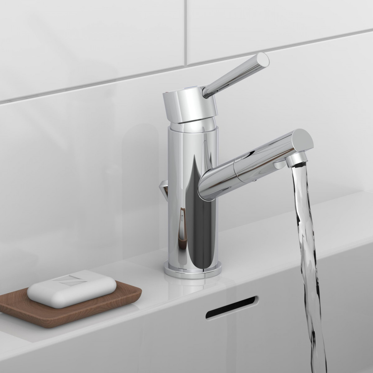 CORNWALL Mitigeur de lavabo • Chrome • Basse pression • SCHÜTTE
