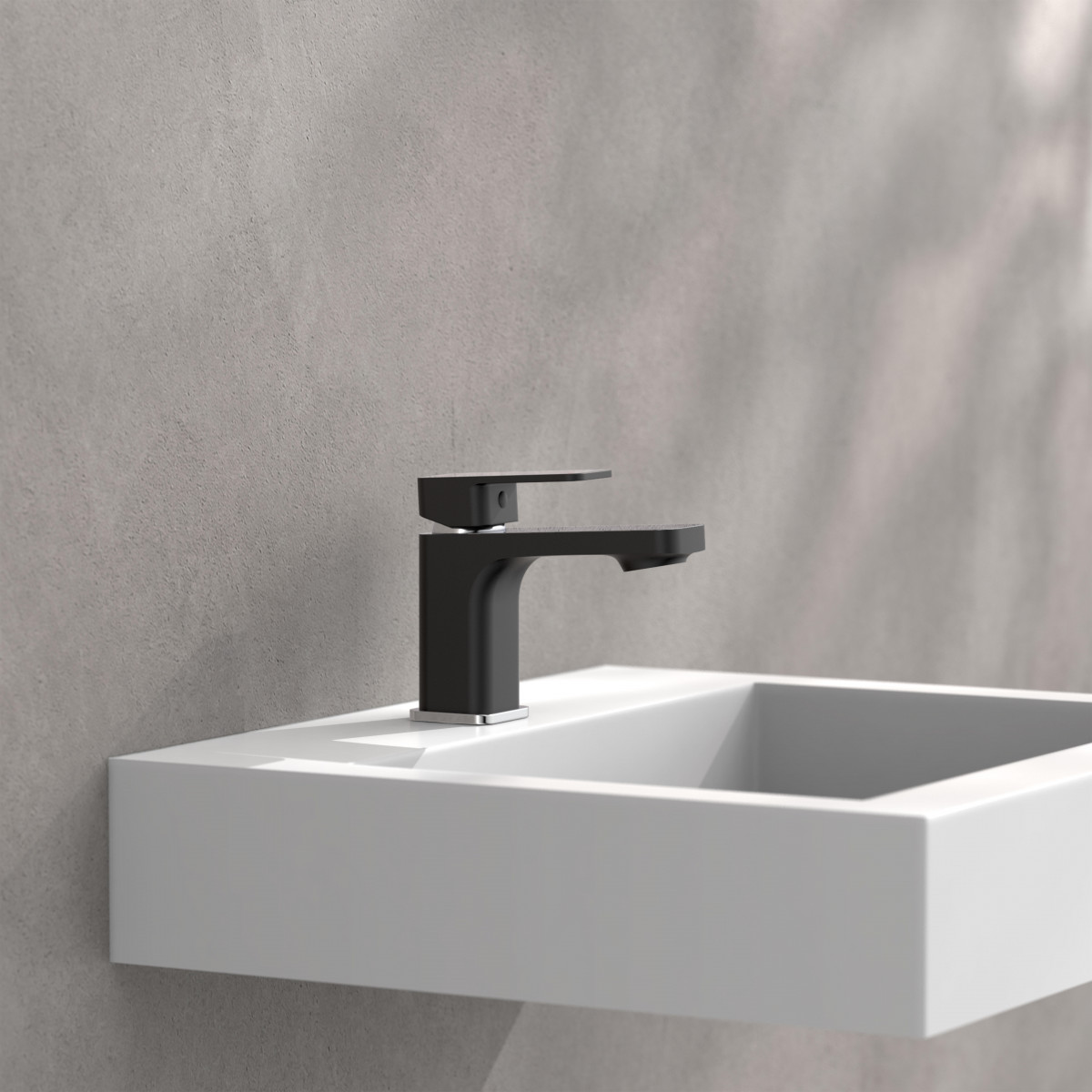 MADAGASKAR basin mixer • chrome/black • SCHÜTTE
