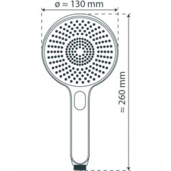 KARIBIK Hand Shower, Chrome/Indigo • SCHÜTTE