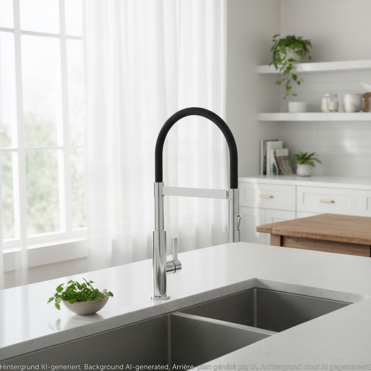 MIAMI Sink mixer • chrome/black • SCHÜTTE