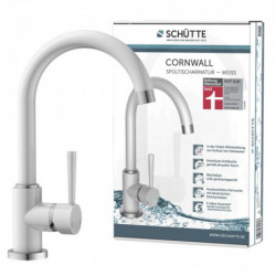 CORNWALL Sink mixer, white/chrome