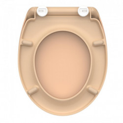 Duroplast WC-Sitz BEIGE, mit Absenkautomatik und Schnellverschluss