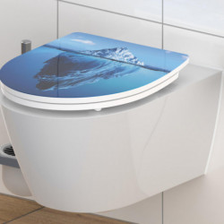 Duroplast High Gloss WC-Sitz ICEBERG, mit Absenkautomatik und Schnellverschluss