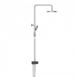 AQUASTAR Overhead shower set, chrome/ anthracite, with tray (mid diverter)