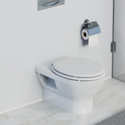 Holzkern WC-Sitz WHITE, mit Absenkautomatik