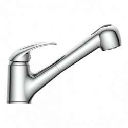 ALBATROS Sink mixer, chrome, with pull-out sprayer