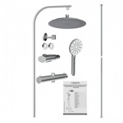 MADURA FRESH Overhead shower set, chrome, with thermostatic faucet