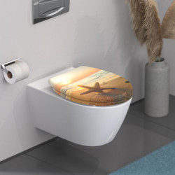 Duroplast WC-Sitz SEA STAR, mit Absenkautomatik und Schnellverschluss