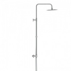 AQUADUCT Overhead shower set with thermostatic tray, Chrome