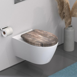 Duroplast Toilet Seat OLD WOOD with Soft Close and Quick Release
