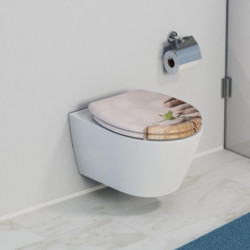 Duroplast WC-Sitz STONE PYRAMID, mit Absenkautomatik und Schnellverschluss