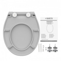 Duroplast WC-Sitz SLIM Grey, mit Absenkautomatik und Schnellverschluss