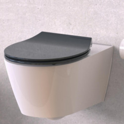 Duroplast WC-Sitz SLIM Anthrazit, mit Absenkautomatik und Schnellverschluss
