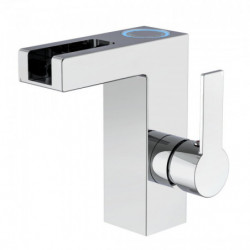 ORINOCO LED Wash basin mixer, chrome, with waterfall spout