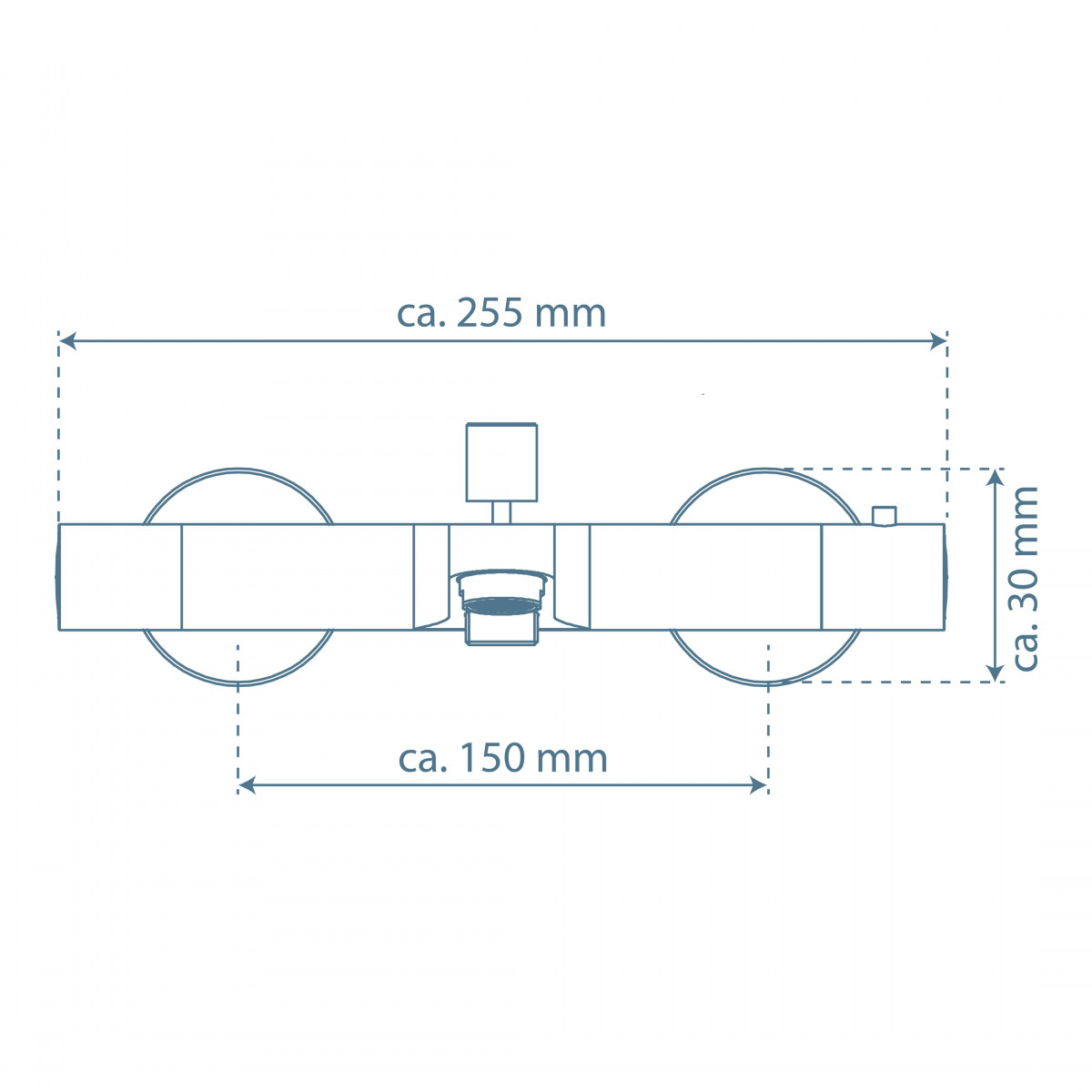 VICO Thermostatic bathtub mixer, chrome