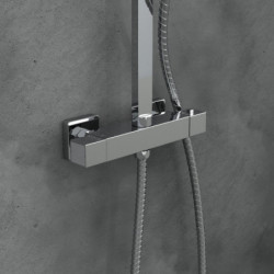 SUMBA Overhead shower set, chrome, with thermostatic faucet