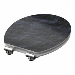MDF HG Toilet Seat BLACK STONE with Soft Close