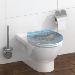 Abattant WC en MDF HG SHELL HEART avec Frein de Chute