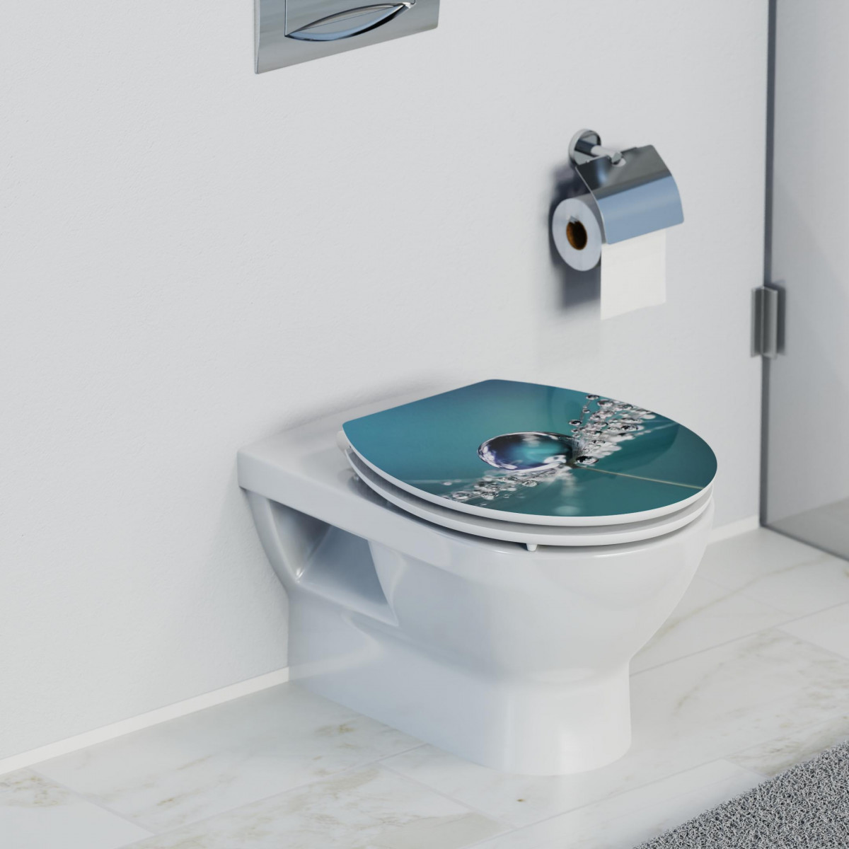 MDF HG Toilet Seat WATER DROP with Soft Close