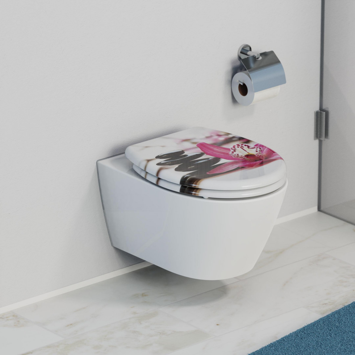 Abattant WC en Duroplast WELLYNESS avec Frein de Chute et Déclipsable