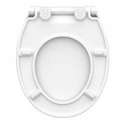 Abattant WC en Duroplast Extra Fin SLIM WHITE avec Frein de Chute et Déclipsable