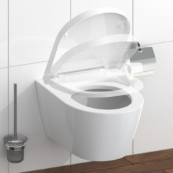 Duroplast Toilet Seat D-Shaped WHITE with Soft Close and Quick Release