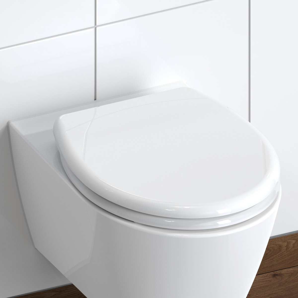 Duroplast WC-Sitz FAMILY WHITE, mit Absenkautomatik und Schnellverschluss