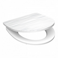 Duroplast HG Toilet Seat WHITE WAVE with Soft Close and Quick Release