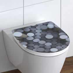 Duroplast WC-Sitz ROUND DIPS, mit Absenkautomatik und Schnellverschluss