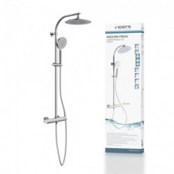 MADURA FRESH Overhead shower set, chrome, with thermostatic faucet