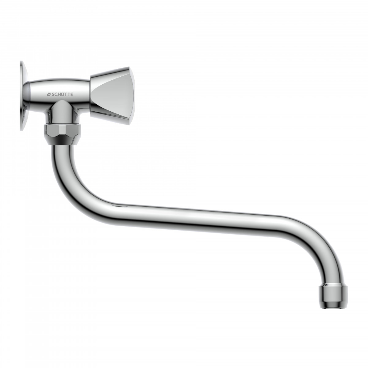 CARNEO Cold water swivel tap, chrome, for wall fixing