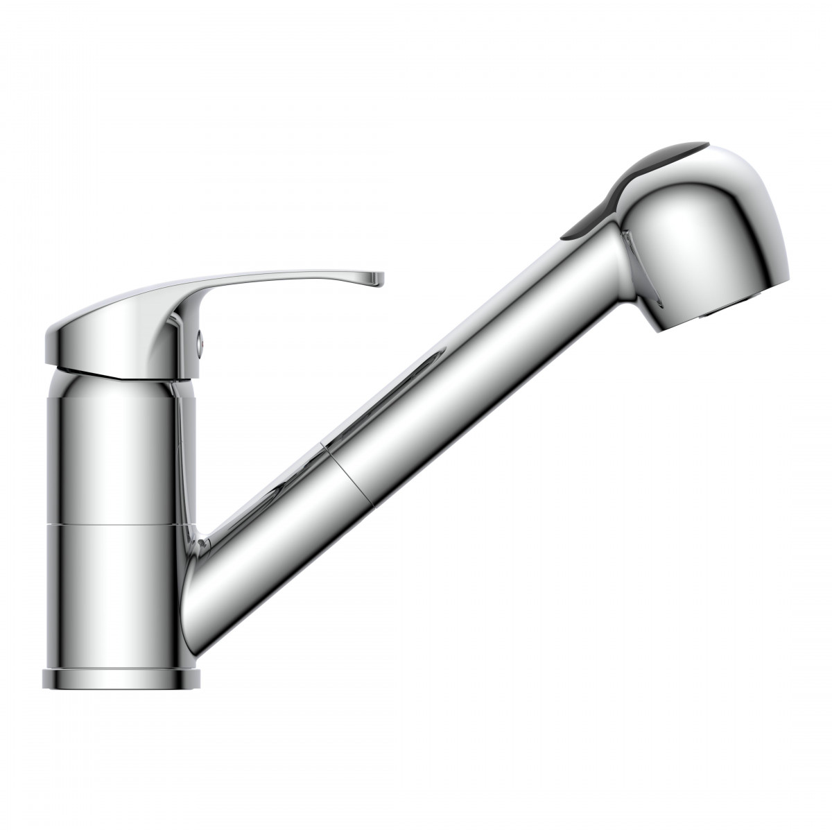 DIZIANI Sink mixer low pressure, chrome, with pull-out sprayer