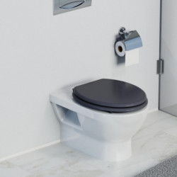 Abattant WC en MDF SPIRIT ANTHRAZIT avec Frein de Chute