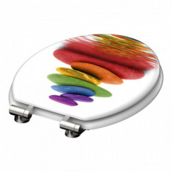 MDF Toilet Seat COLORFUL STONES with Soft Close