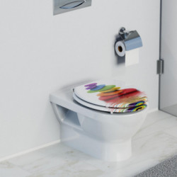 MDF Toilet Seat COLORFUL STONES with Soft Close