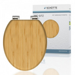 Bamboo Toilet Seat NATURAL BAMBOO with Soft Close