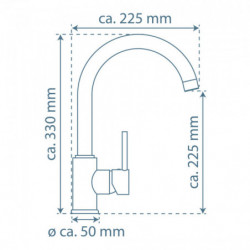 CASALLA Sink mixer low pressure, chrome