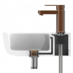 ELEPHANT Wash basin mixer, copper matt