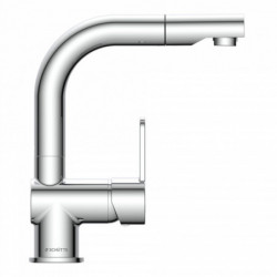 LONDON Wash basin mixer, chrome, with pull-out hair sprayer