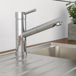 UNICORN Sink mixer, chrome, with pull-out spout