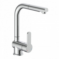LONDON Sink mixer low pressure, chrome, with pull-out spout