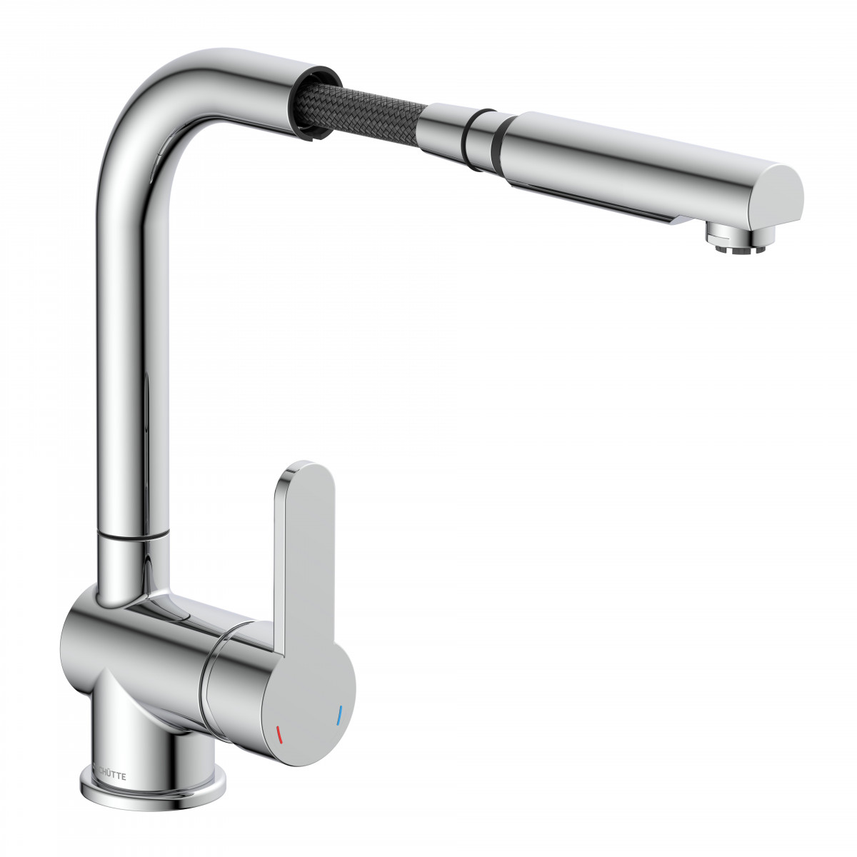 LONDON Sink mixer low pressure, chrome, with pull-out spout