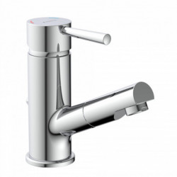 CORNWALL Robinetterie de lavabo, chrome, avec douchette extractible pour cheveux